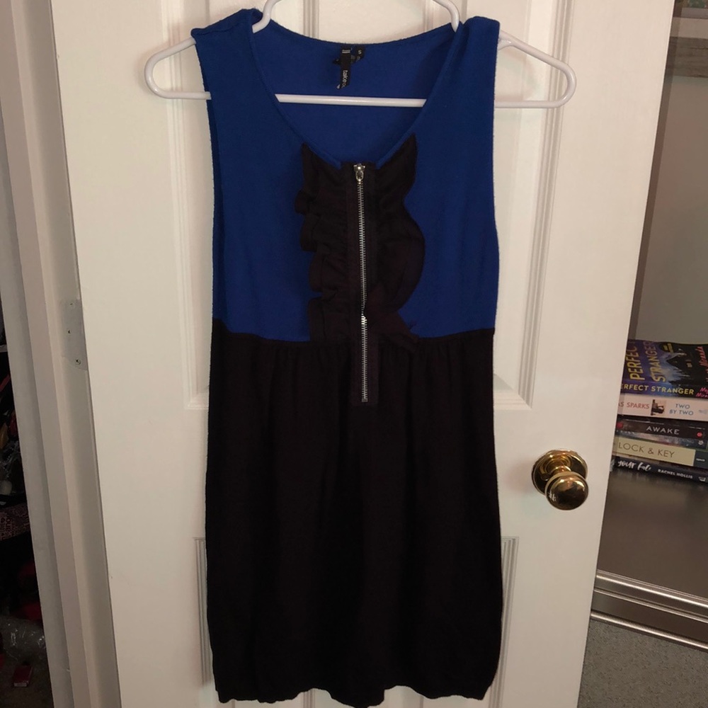 Black and blue dress